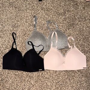 Nautica Women's Bra Trio - Black, Gray, and Pink